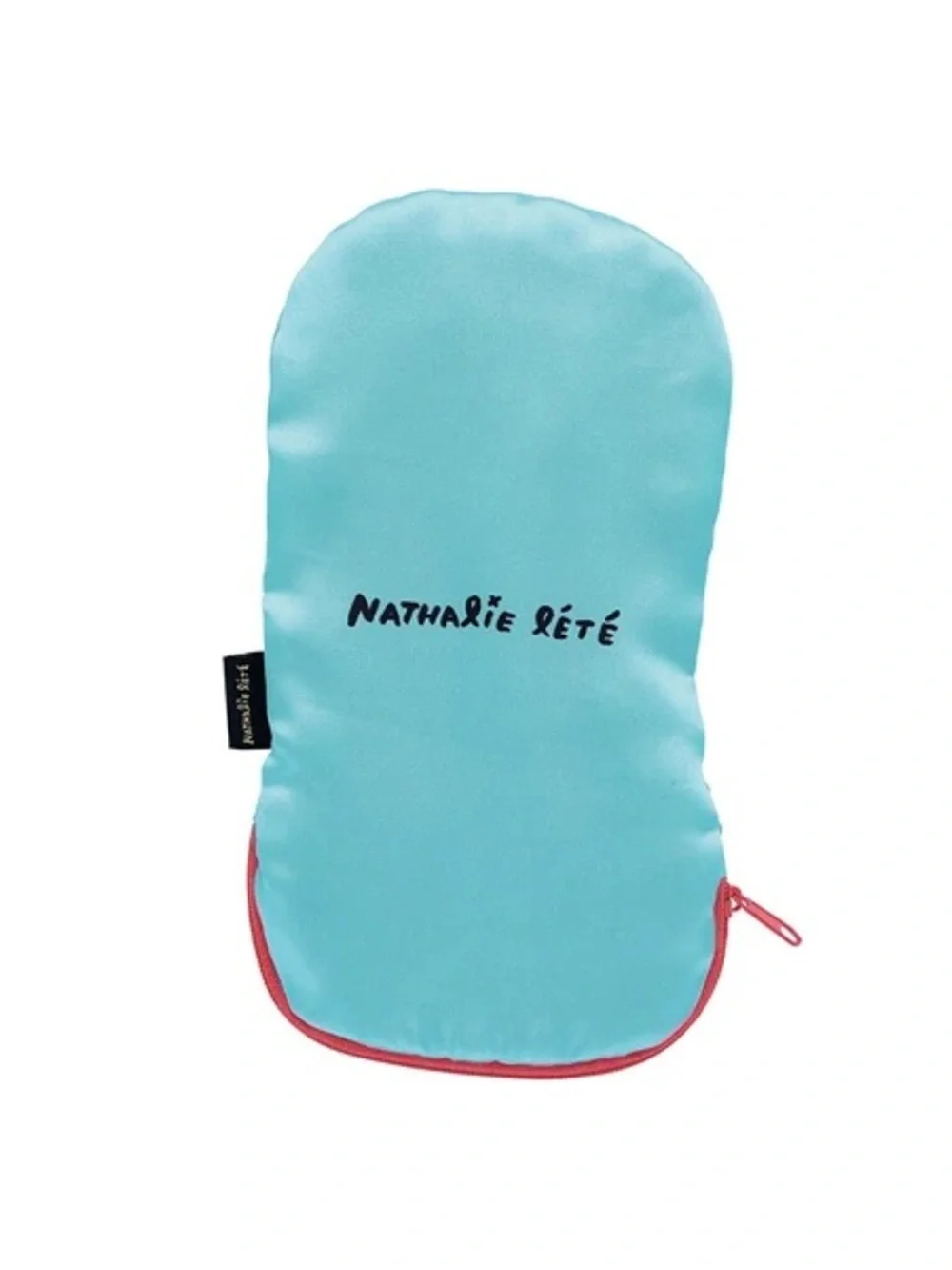 Nathalie Lete! Zipper satin fabric pouch. Good luck cat! Brand New!